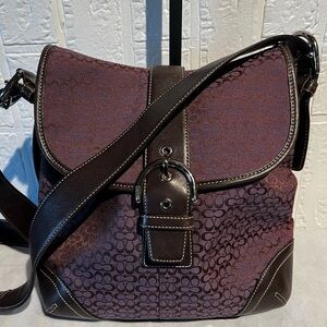 Vintage Coach Purple SoHo Jacquard Mini C